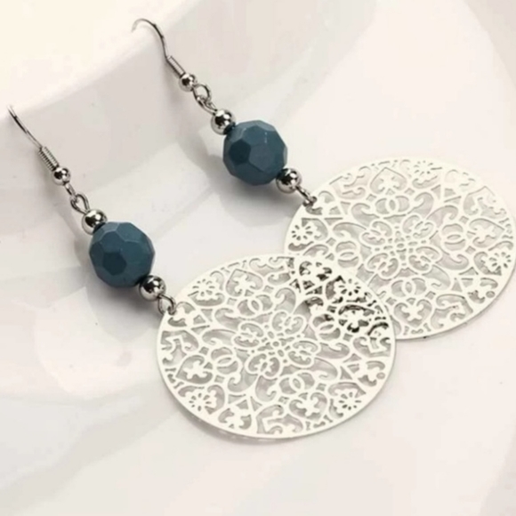 Silver Hoop Earrings - Picture 4 of 4